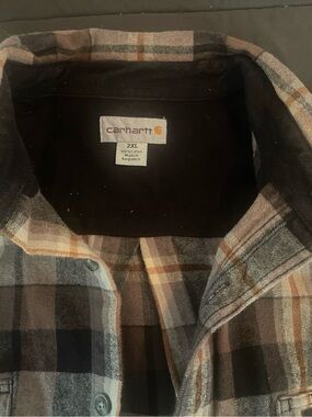 Carhartt Plaid Shirt Jacket in Brown and Black